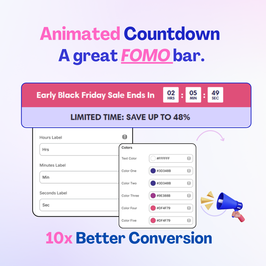 Animated Countdown Bar Like Bleame.com - Shopify Prebuilt Section